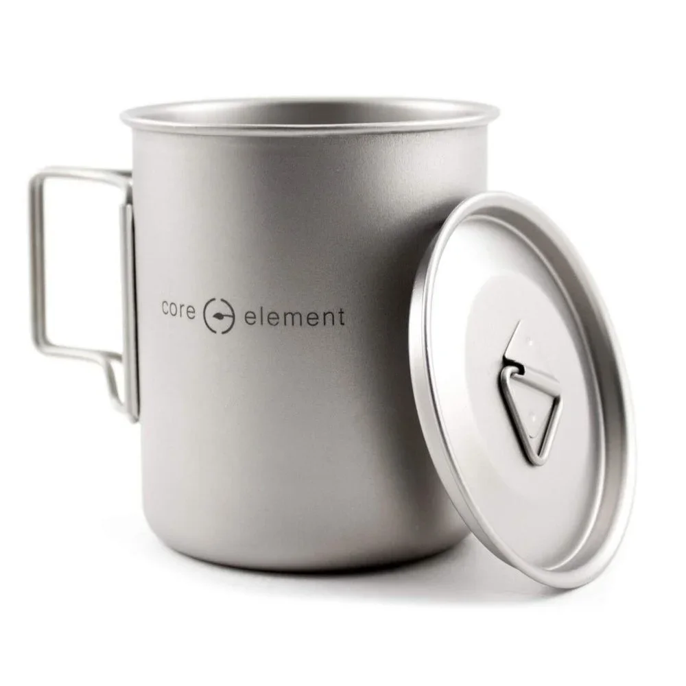 2 PACK Titanium Cookware Set Mug 15oz 450ml‎ + 25oz 750ml Cup Mug Ultralight